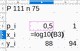 tableur : Log10